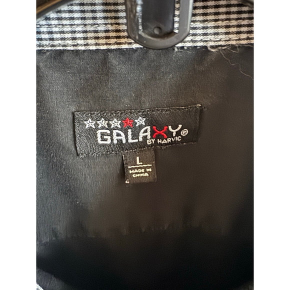 Galaxy by Harvic Black Button Down Casual Shirt Large - Picture 3 of 7